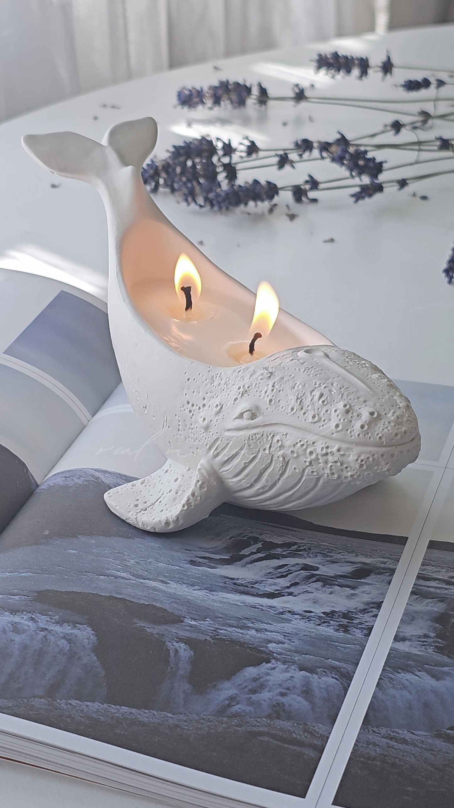 Migaloo White Whale Candle