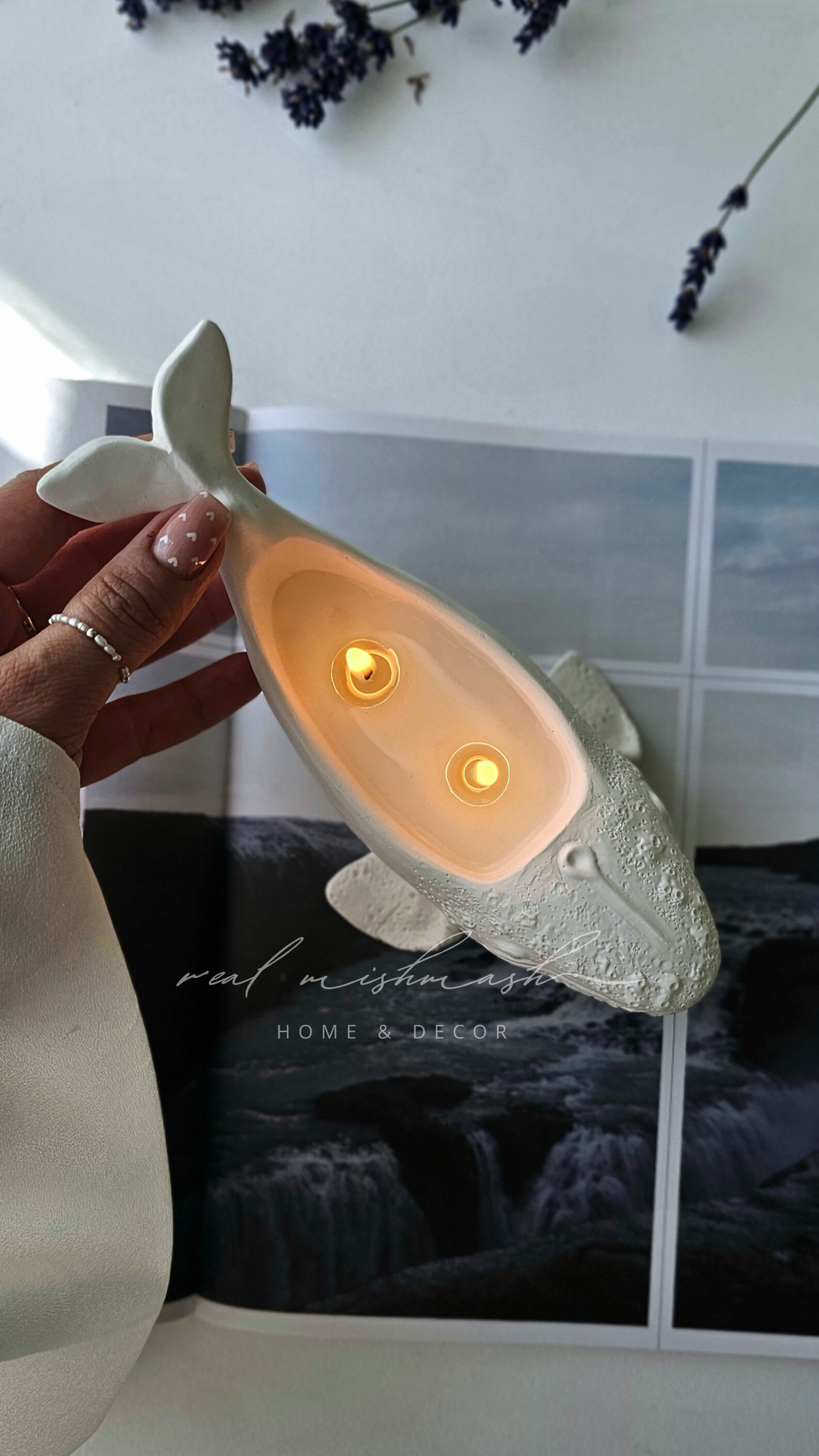 Migaloo White Whale Candle