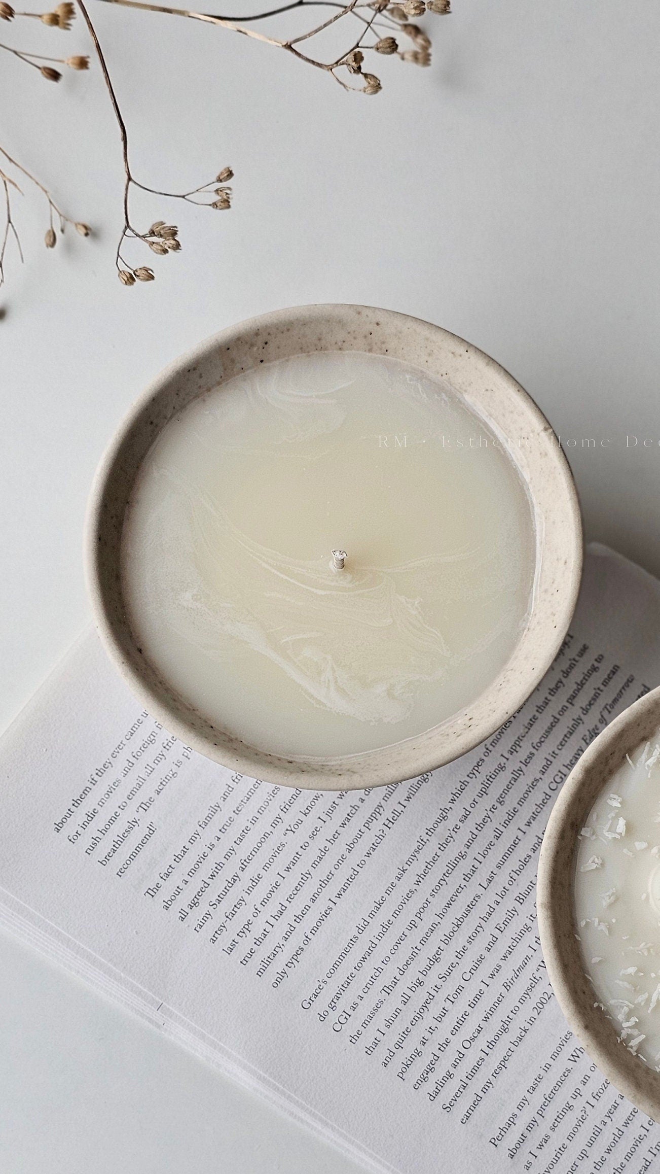 Decorative 100% Pure Soy Candle in Pedestal Bowl